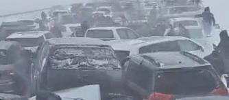 Los carros colisionaron en una carretera.