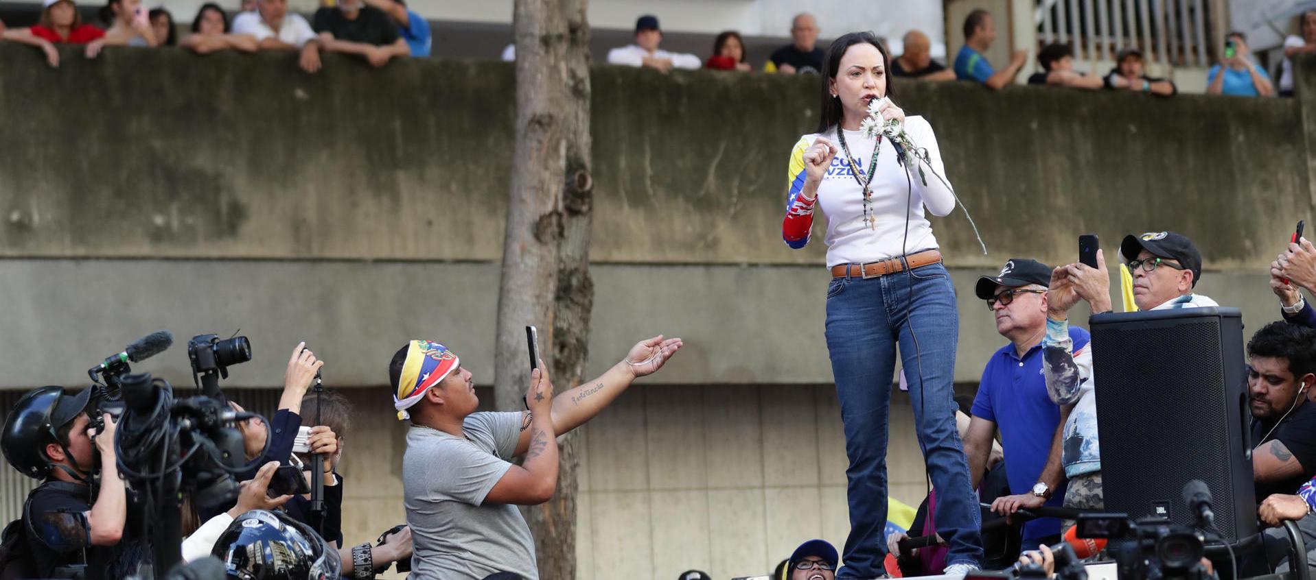  La líder antichavista, María Corina Machado.