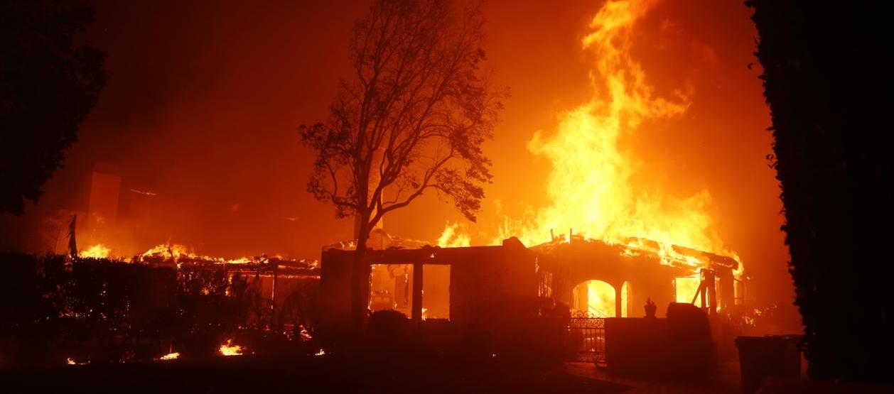 Uno de los incendios.