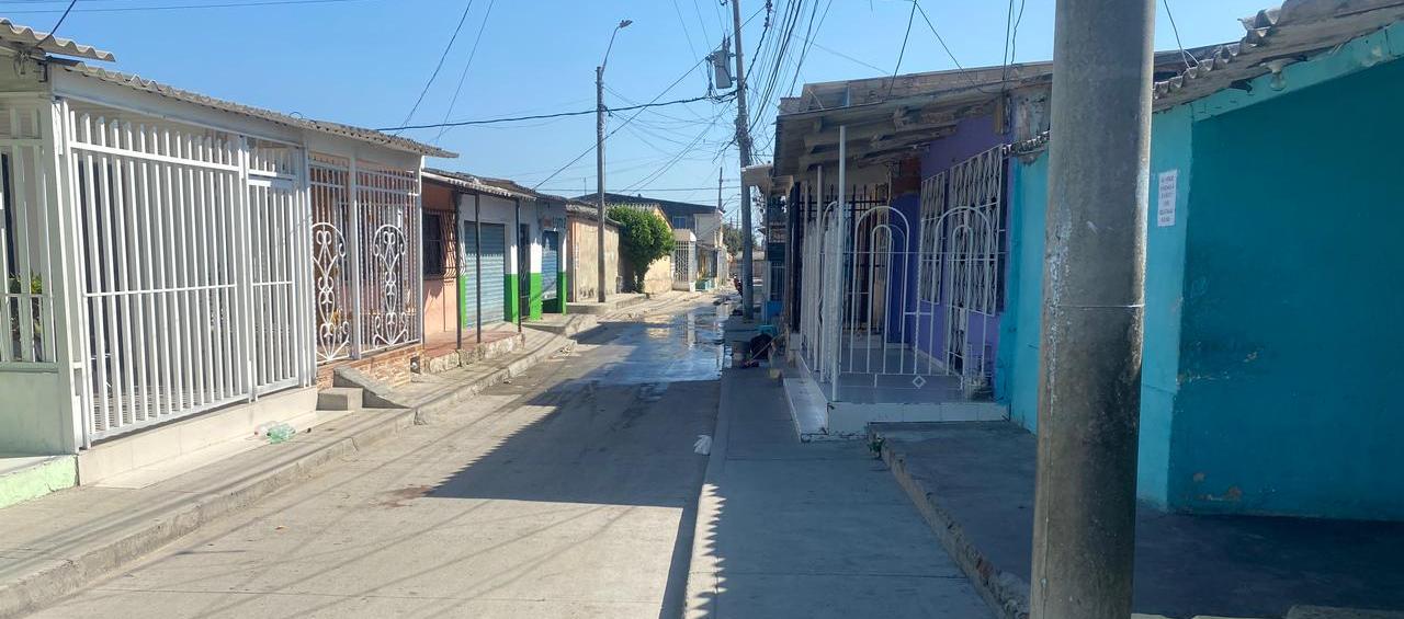 Lugar donde sucedió el ataque sicarial.