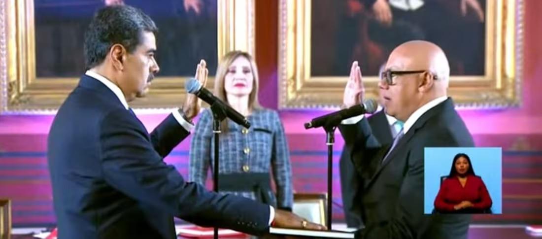 Nicolás Maduro y Jorge Rodríguez.