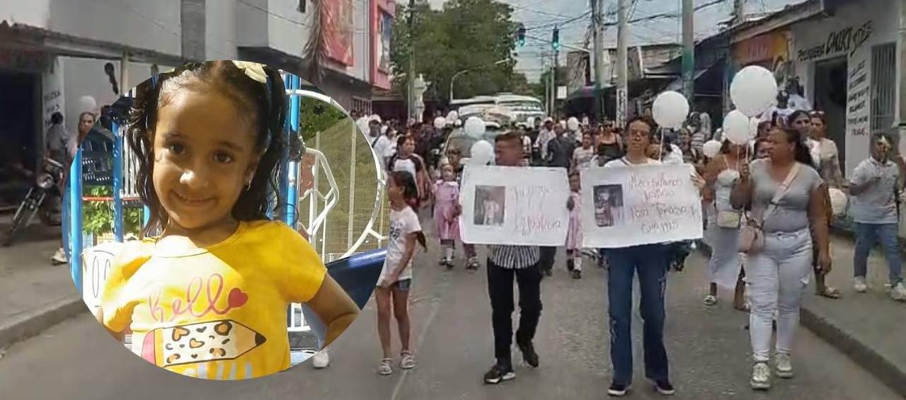 Marcha en Malambo pidiendo justicia.