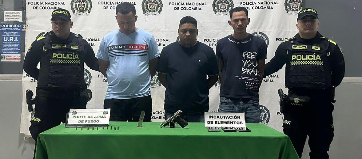 Luis Gustavo Romero Alemán, alias 'Niño Buitre', Romario Romero Alemán y Yesid David Jaraba De La Hoz.