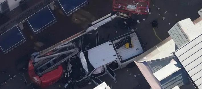 Camioneta con la que se cometió el hecho.