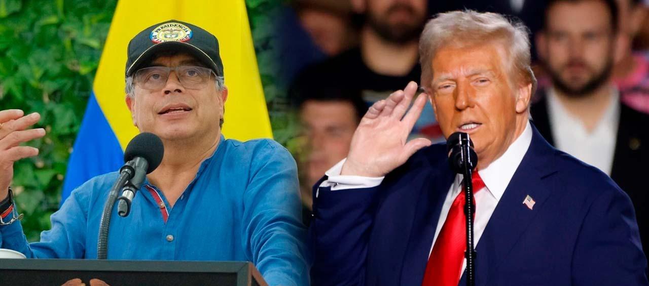El Presidente Gustavo Petro y Donald Trump.