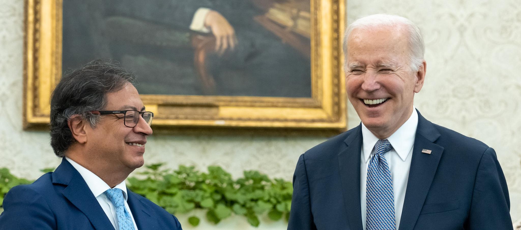 El Presidente Gustavo Petro y Joe Biden.