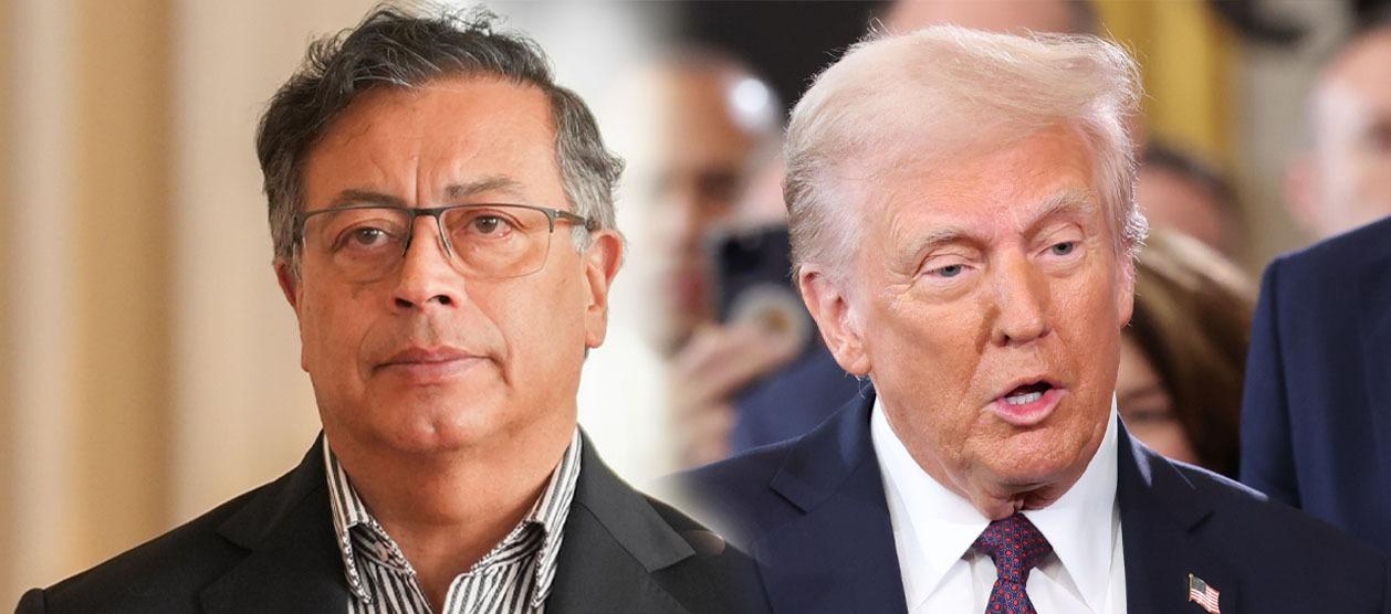 El Presidente Gustavo Petro y Donald Trump.
