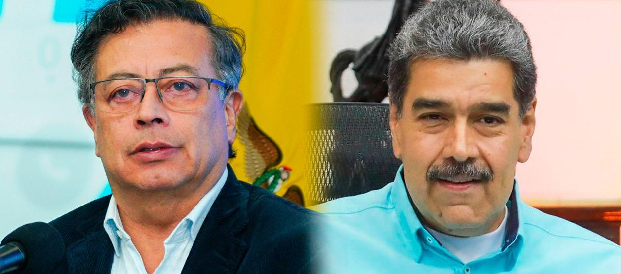 Gustavo Petro y Nicolás Maduro. 