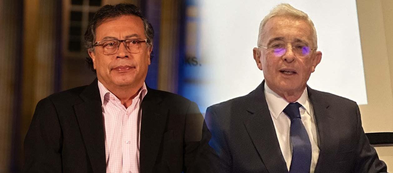 Gustavo Petro y Álvaro Uribe Vélez. 