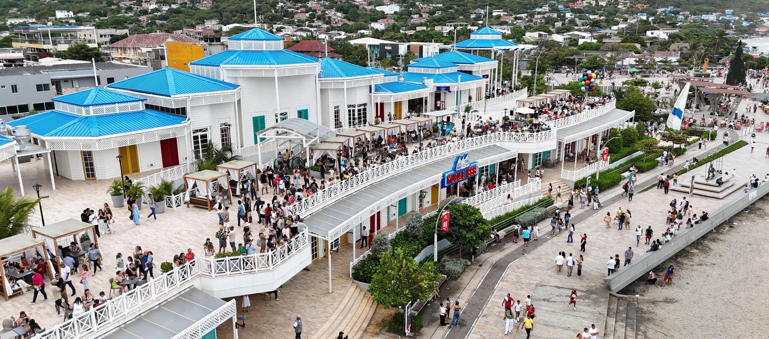 Panorámica de la zona turística de Puerto Colombia. 