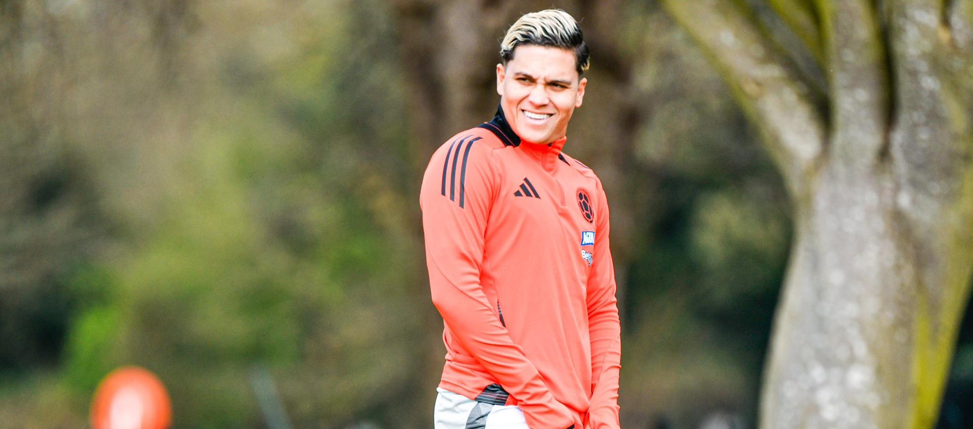 Juan Fernando Quintero en un entrenamiento con la Selección Colombia en 2024.