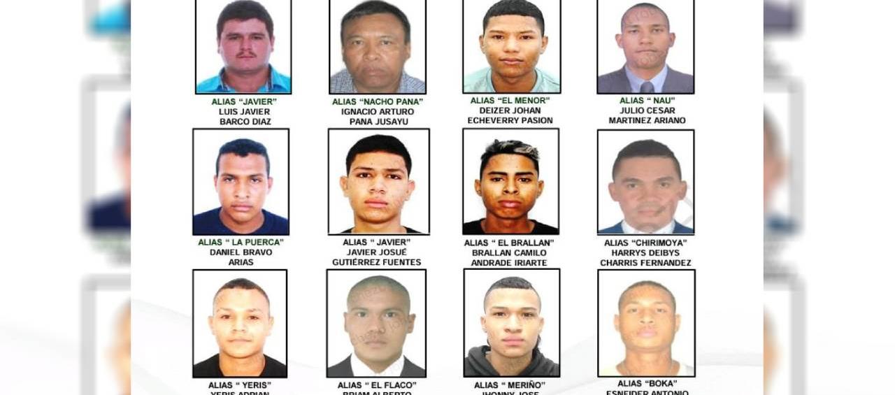 Cartel de los más buscados en Santa Marta.