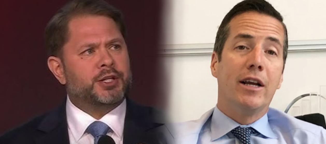 El demócrata Rubén Gallego y el republicano Bernie Moreno. 