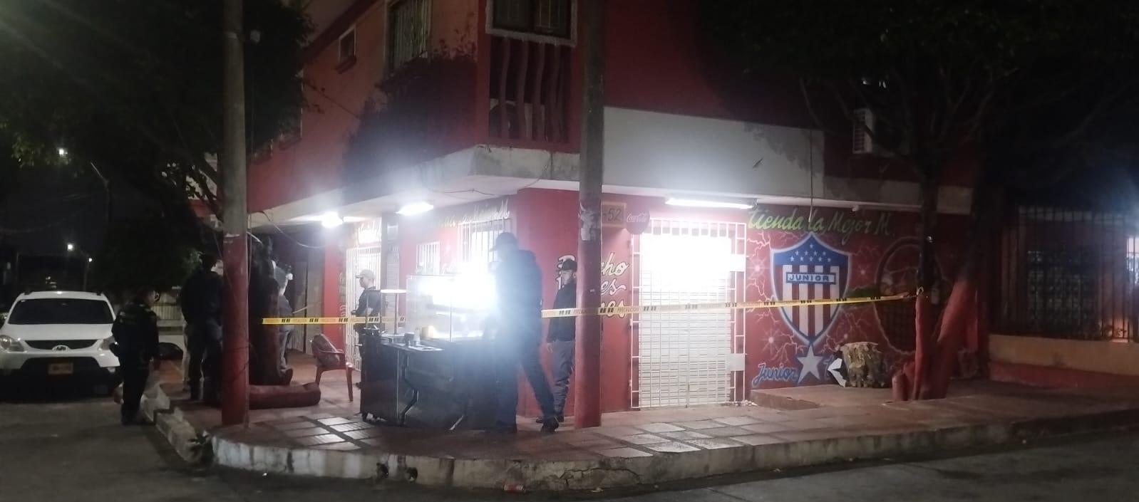 Tienda donde se presentó el crimen en la noche de este lunes. 