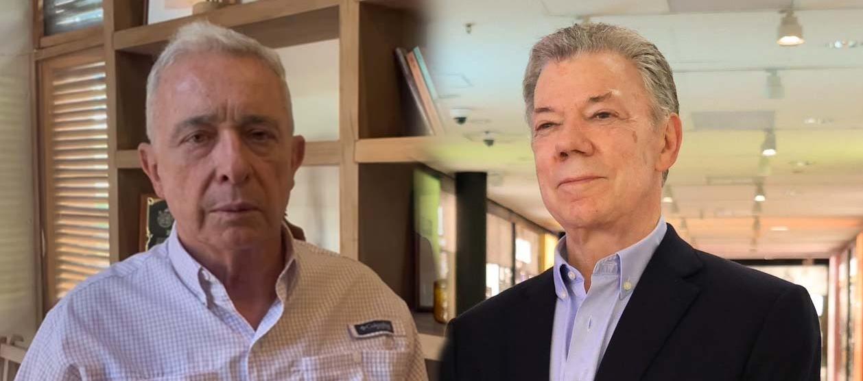 Álvaro Uribe Vélez y Juan Manuel Santos.