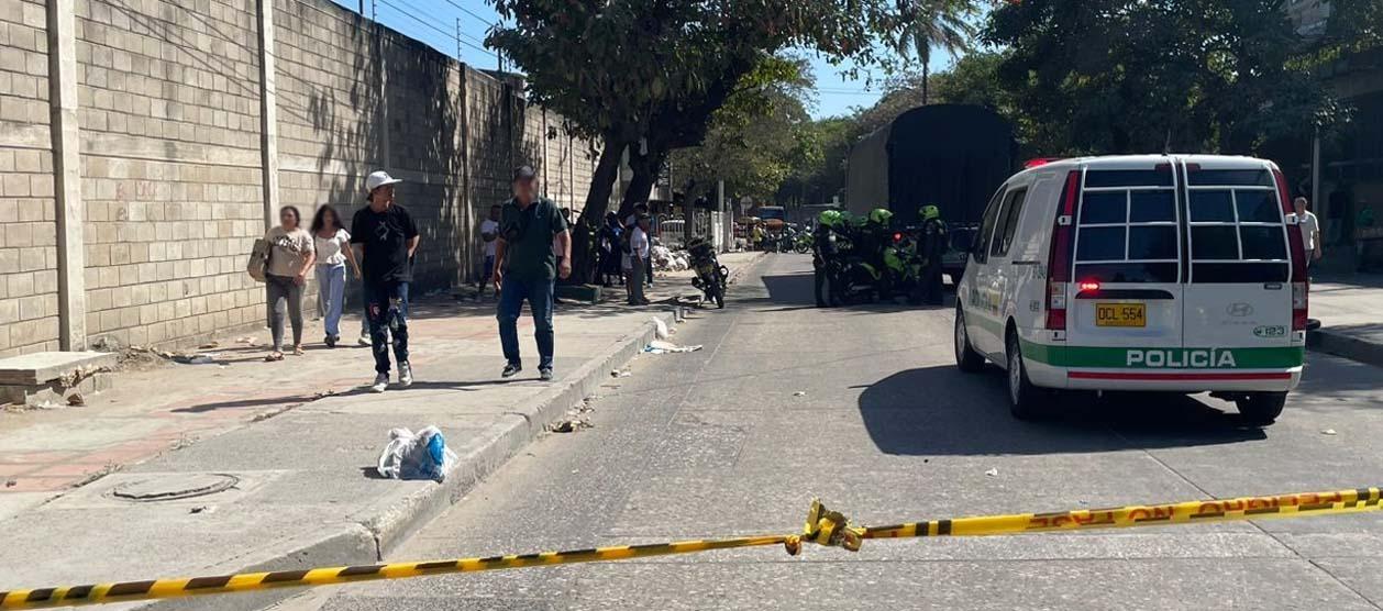 Lugar el accidente de tránsito en la calle 17.