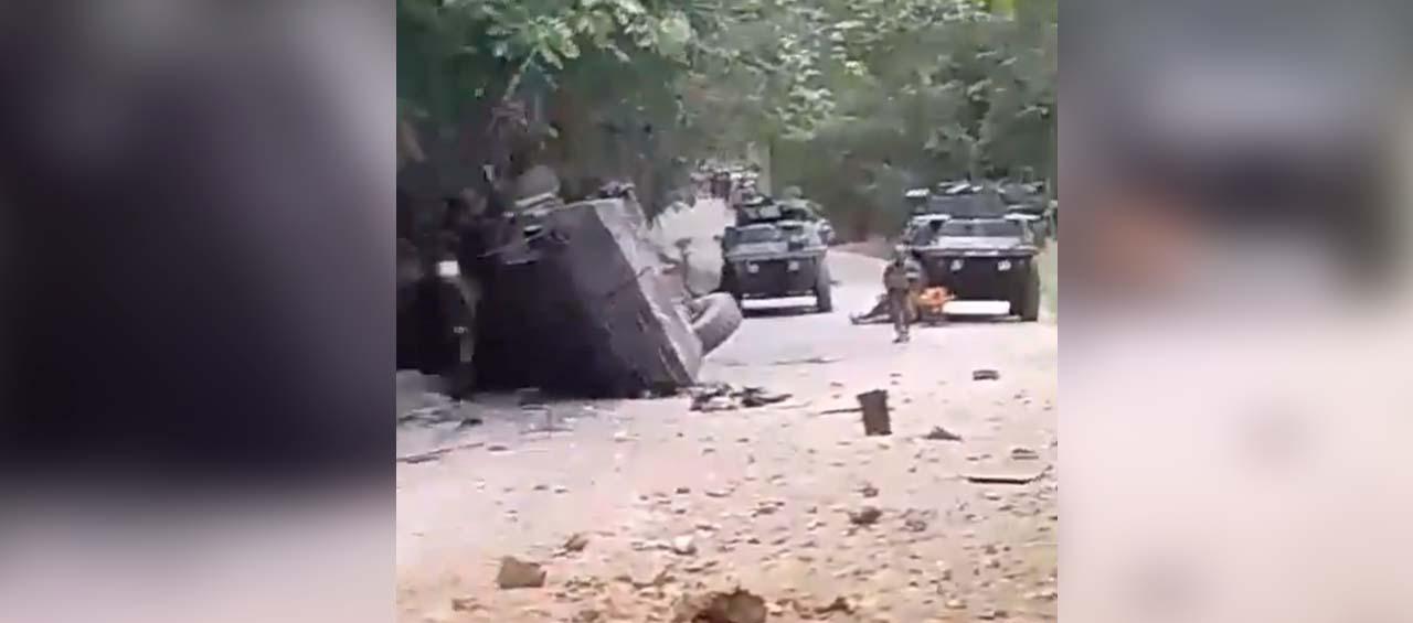 Ataque del ELN a vehículo del Ejército Nacional. 