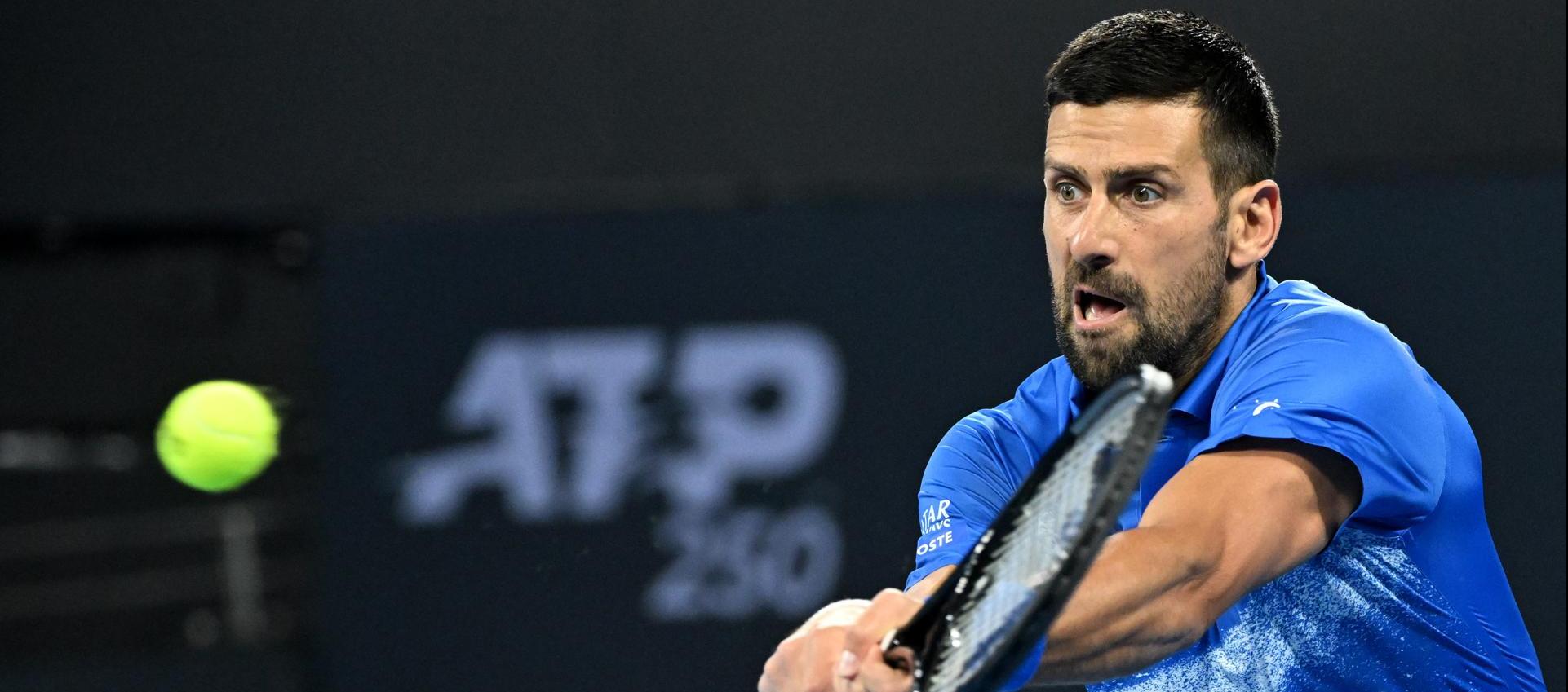 Novak Djokovic durante el encuentro.