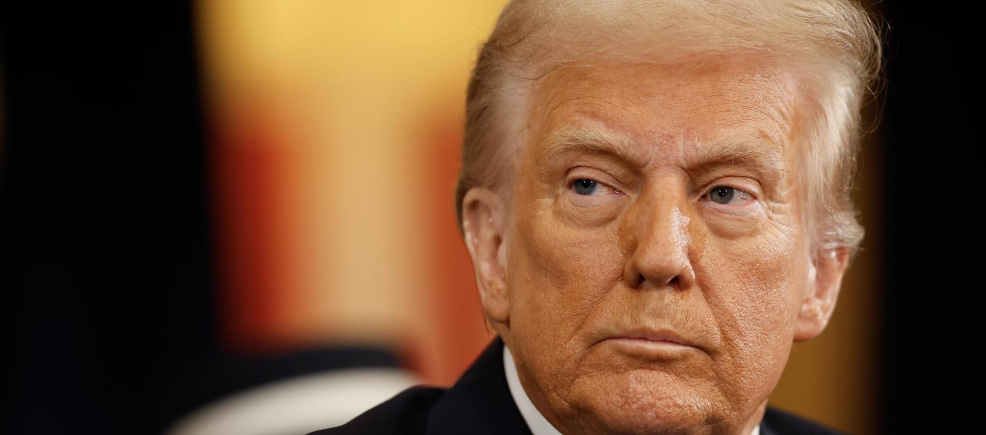 Donald Trump en el Capitolio este lunes.