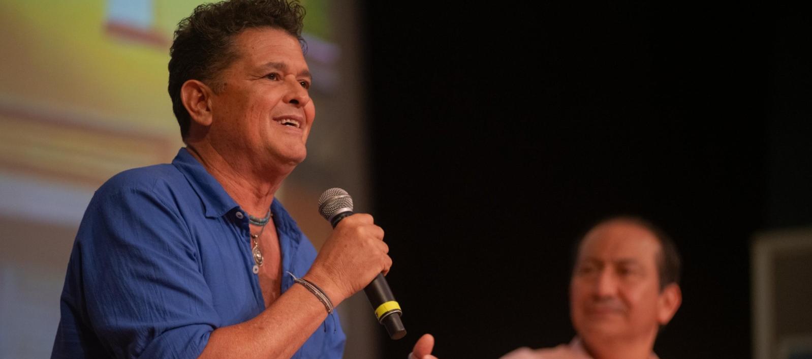 Carlos Vives en el Hay Festival de Cartagena.