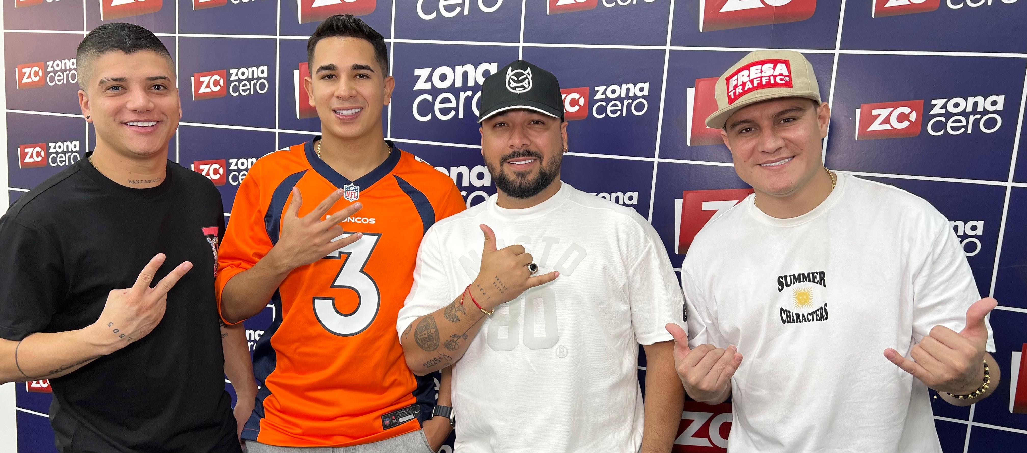 Marco Peñaranda, Roberto Kammerer Junior Saavedra, Marlon Rangel, integrantes de La Banda del 5.