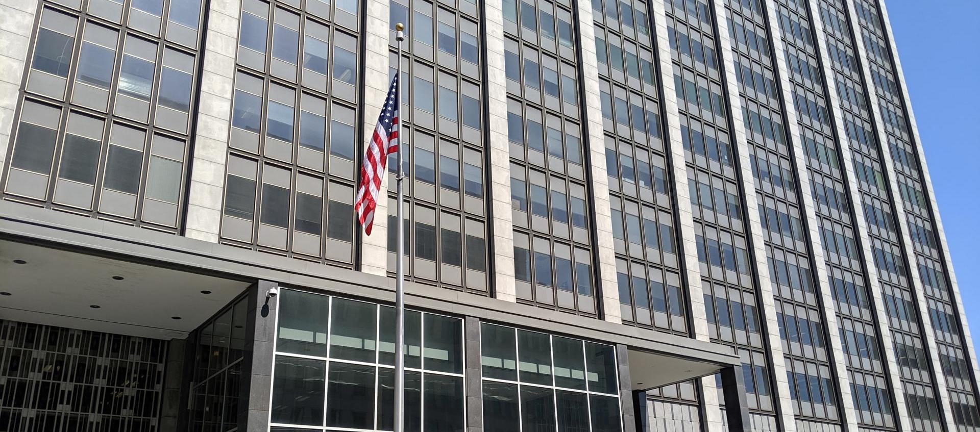 Edificio administrador de justicia en Estados Unidos.