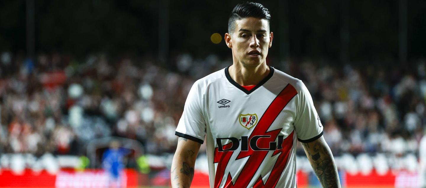 James Rodríguez en un partido con Rayo Vallecano.