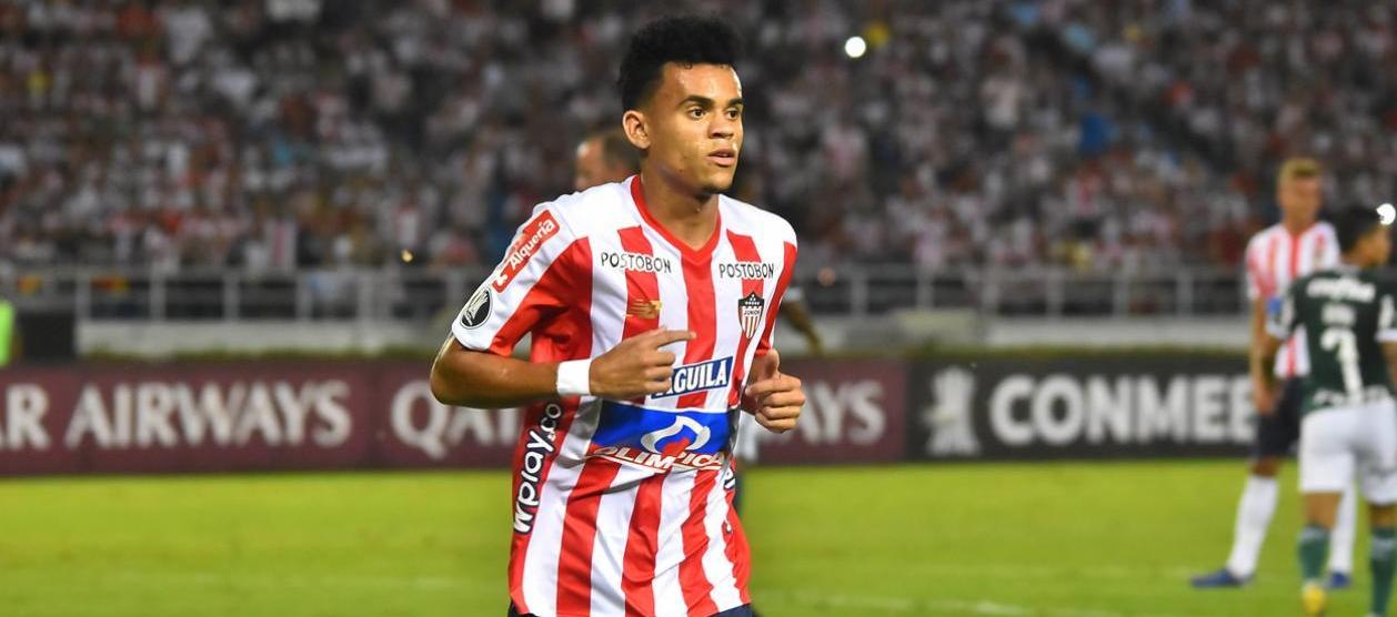 Luis Díaz en un partido con Junior de Barranquilla.