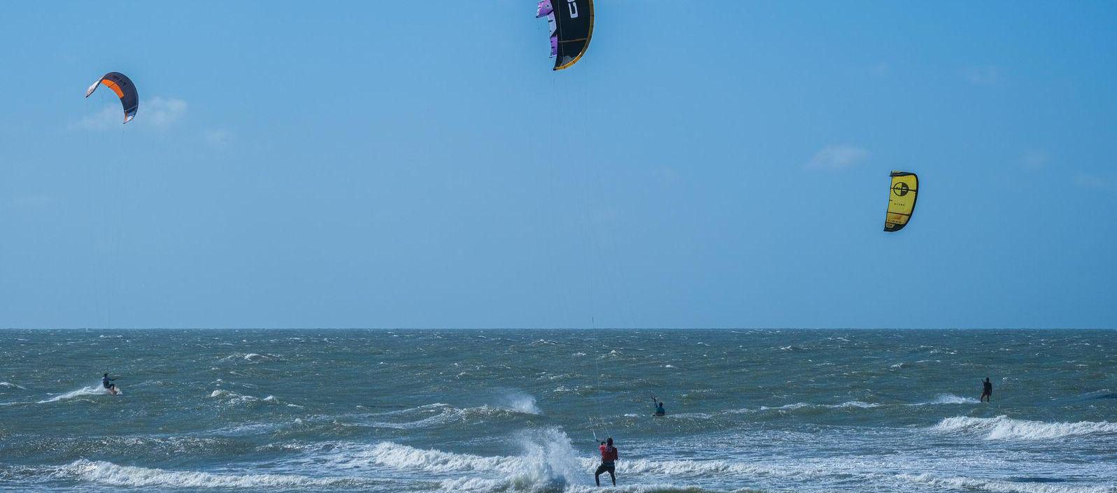 En Salinas del Rey se han relizado dos paradas del Mundial de kitesurf.