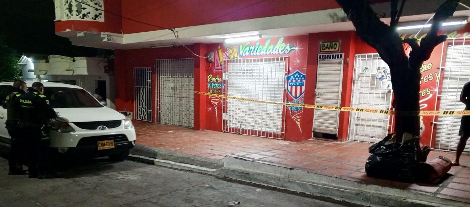 Aspecto del sitio del crimen a tendero en el barrio El Valle el 27 de enero de este año.