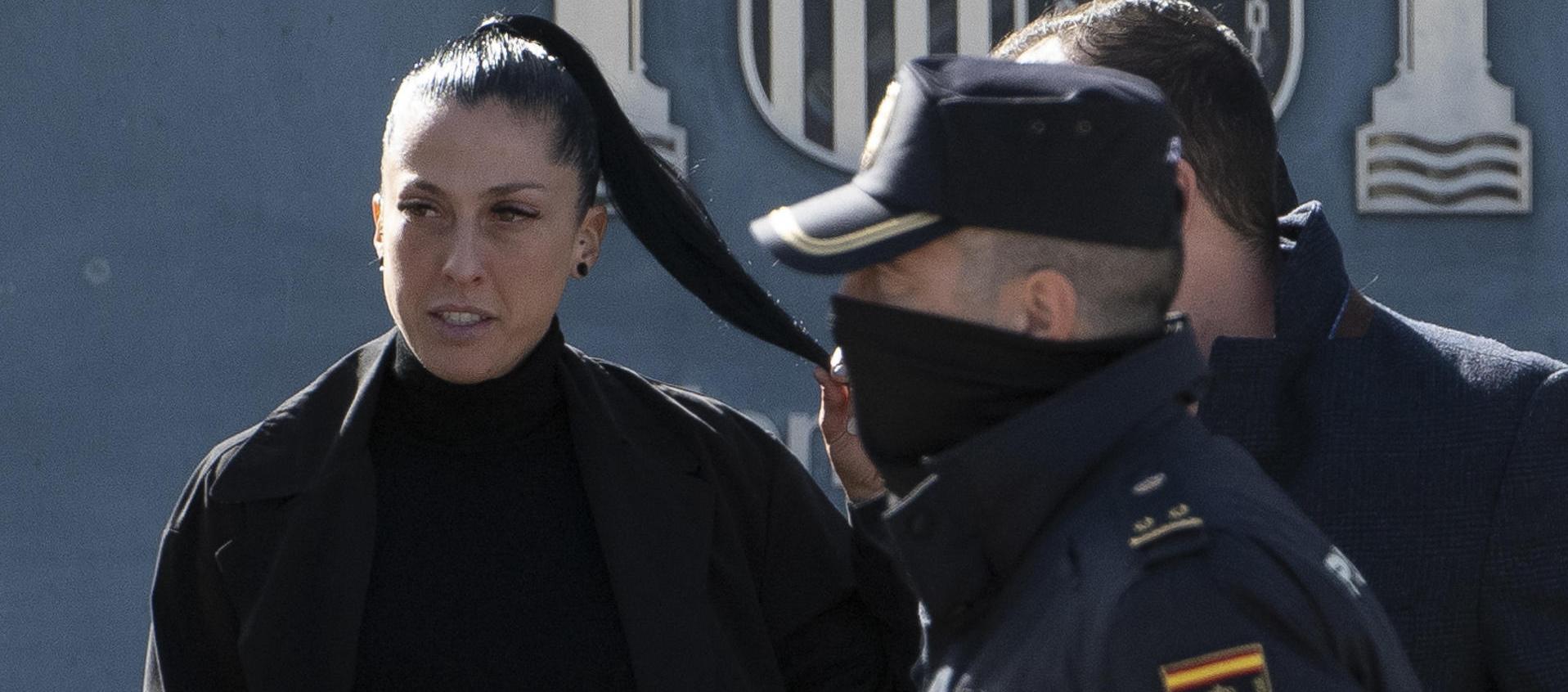 La jugadora Jennifer Hermoso a la salida de la audiencia.