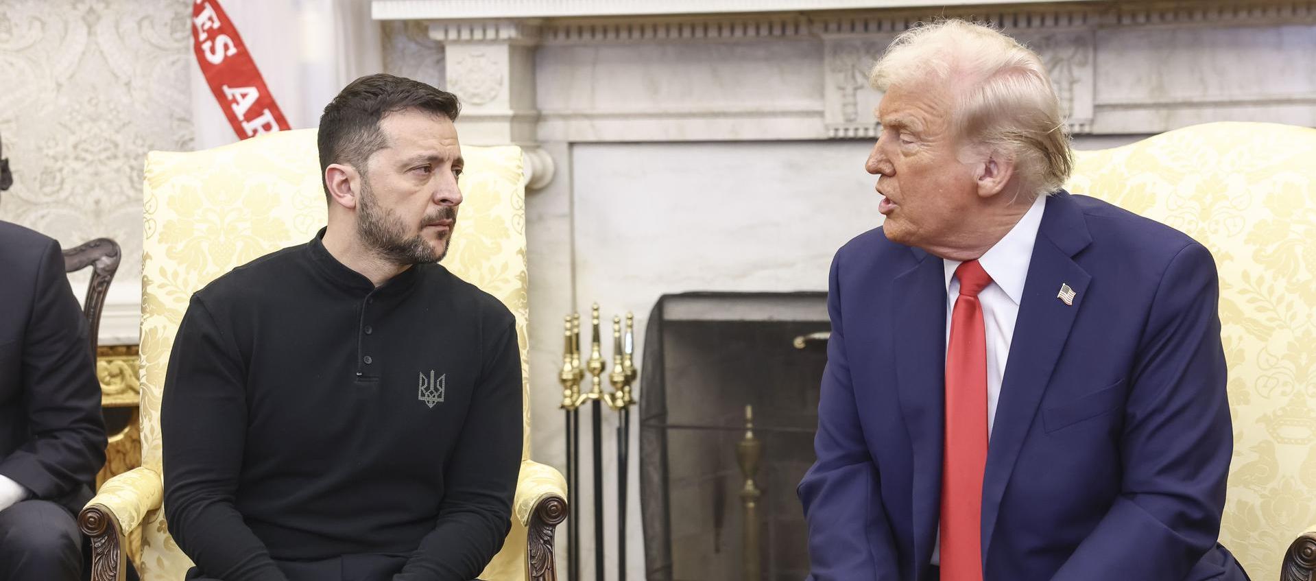 Volodímir Zelenski y Donald Trump este viernes en la Casa Blanca.