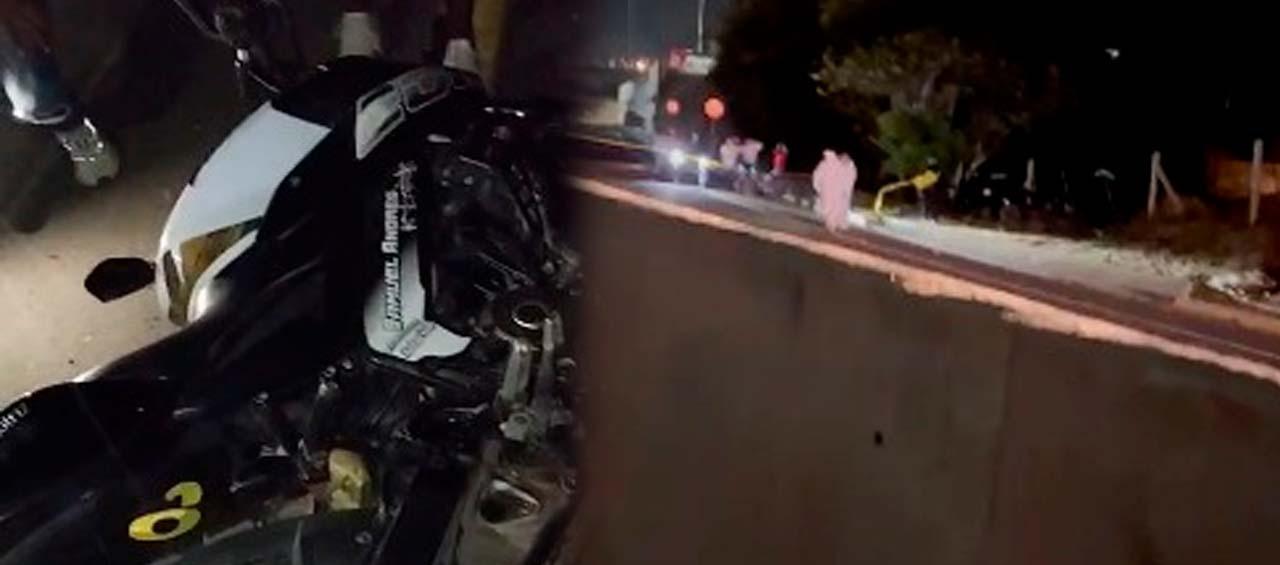 La motocicleta y el lugar donde se presentó el accidente. 