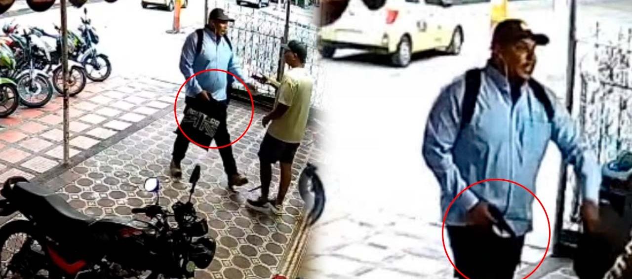 Momento en el que perpetró un atraco en la carrera 8, en diciembre de 2024.