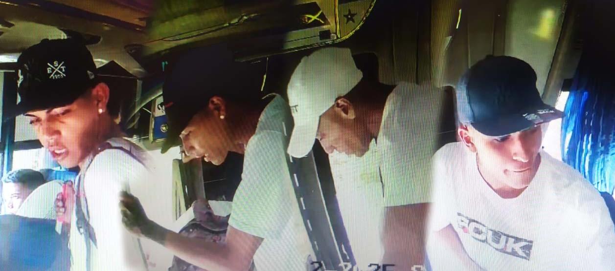 Las cuatro personas que robaron el bus.