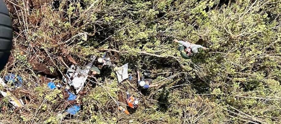 Lugar donde fueron encontrados los restos de la avioneta.