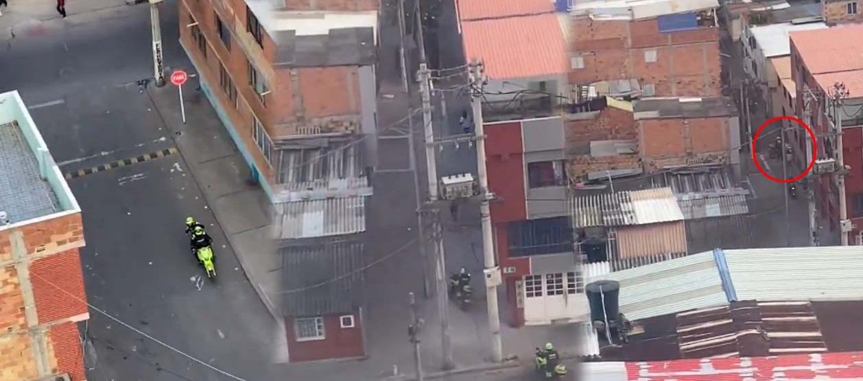 Momento en que se presentó la balacera en Ciudad Bolívar, Bogotá. 