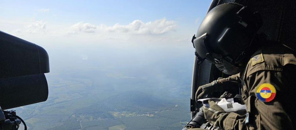 Fuerza Aérea en un sobrevuelo en el Catatumbo.