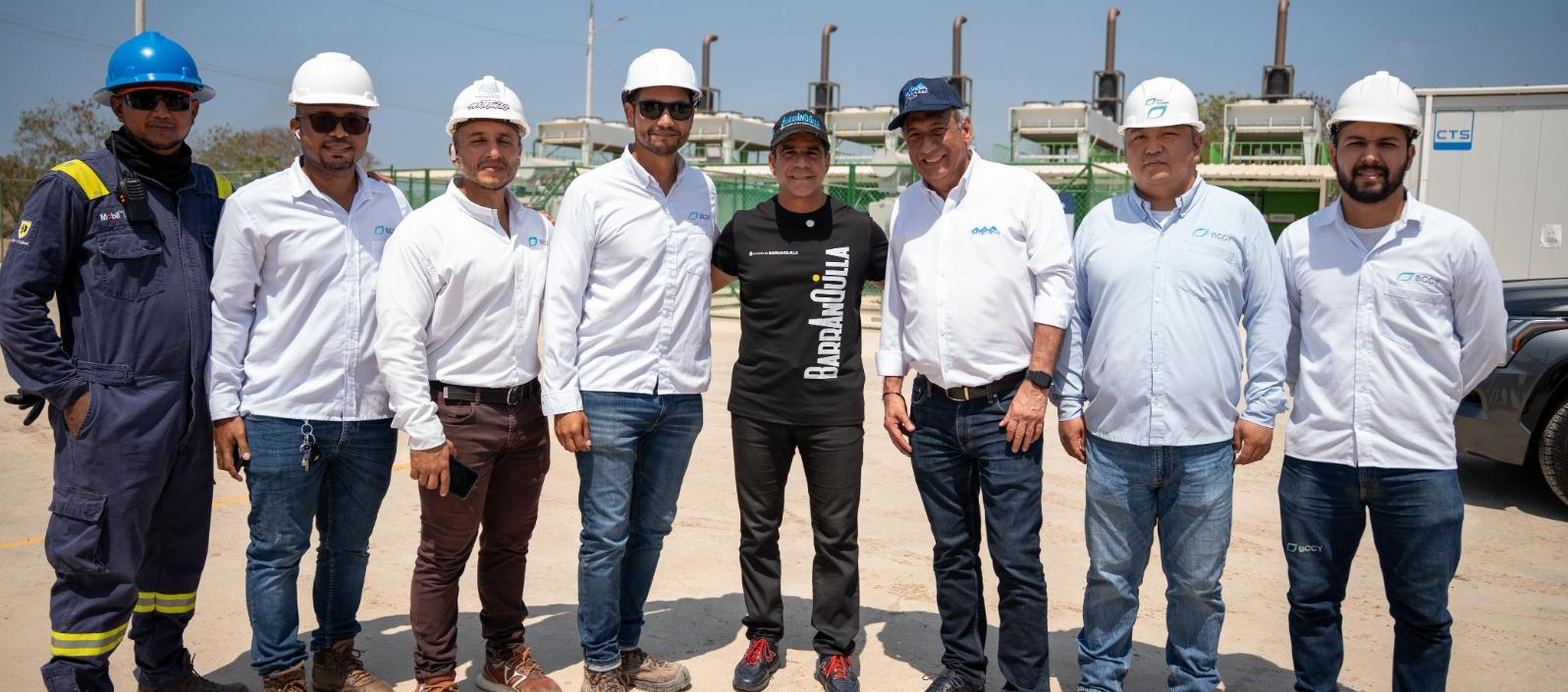 El Alcalde Alejandro Char en la supervisión de la planta.