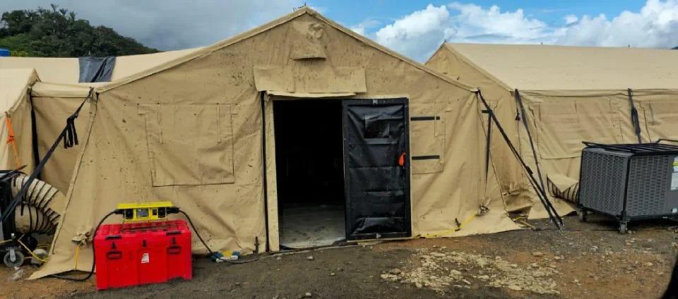 Hospital de campaña del Gobierno en El Plateado, Cauca.