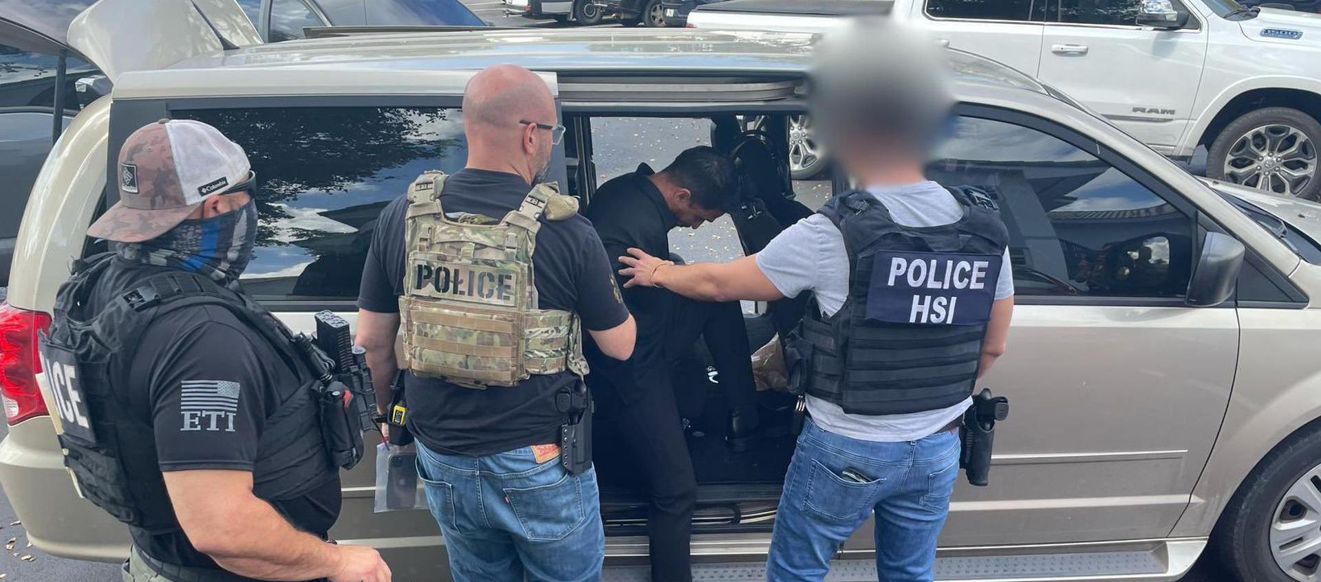 Un indocumentado venezolano detenido en Miami. 