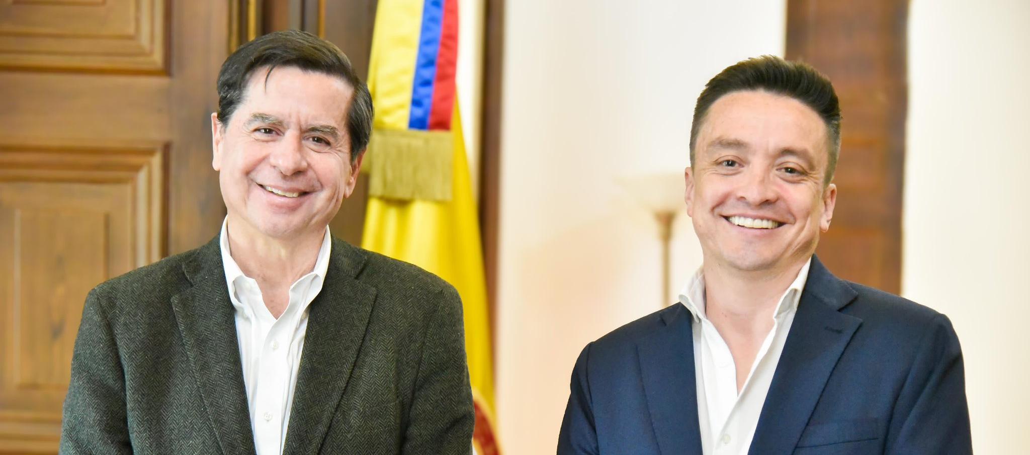 Juan Fernando Cristo con el ahora MinInterior (e) Gustavo García. 