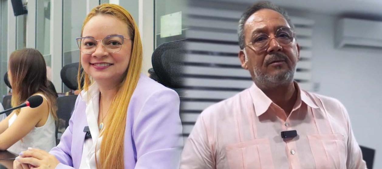 La diputada Alejandra Moreno y el gerente de la ESE UNA, Pablo Alberto De La Cruz.