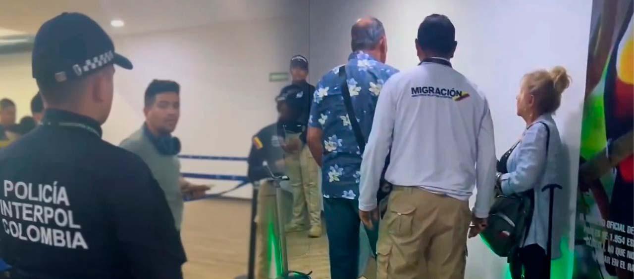 Operativos de Interpol y Migración en el aeropuerto.