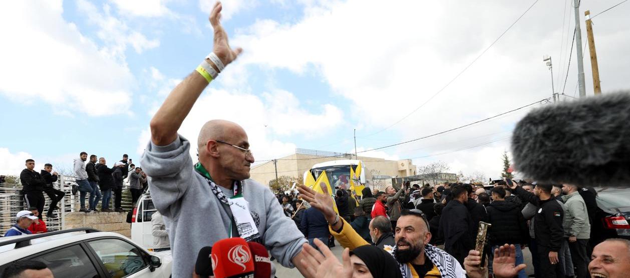 Uno de los palestinos liberados.