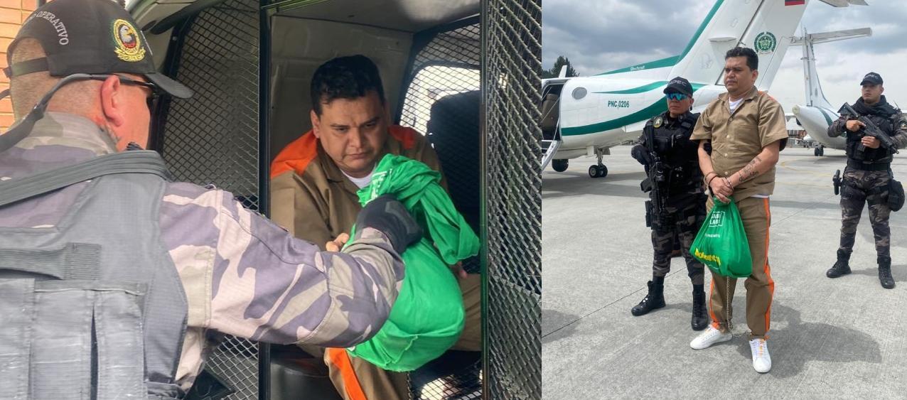 Digno Palomino cuando fue trasladado a Bogotá en abril del 2023. 