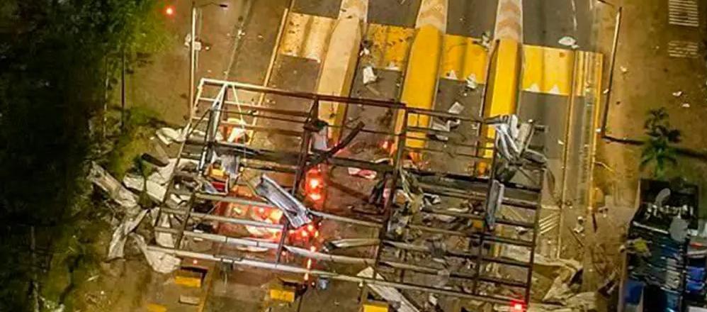 Así quedó el peaje de Villa del Rosario.