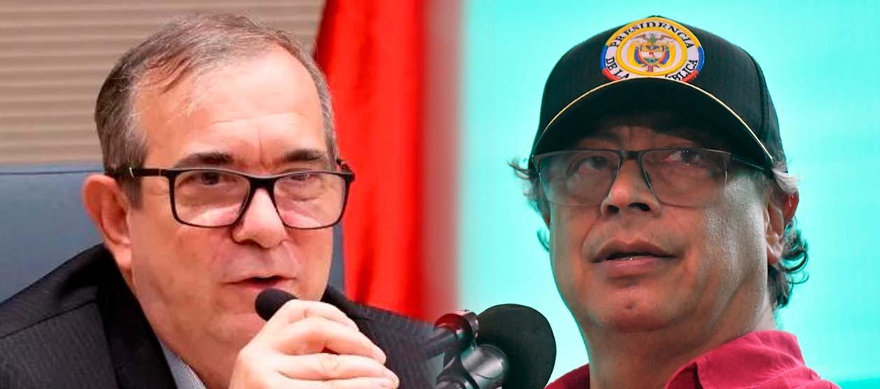 Rodrigo Londoño y el Presidente Gustavo Petro. 