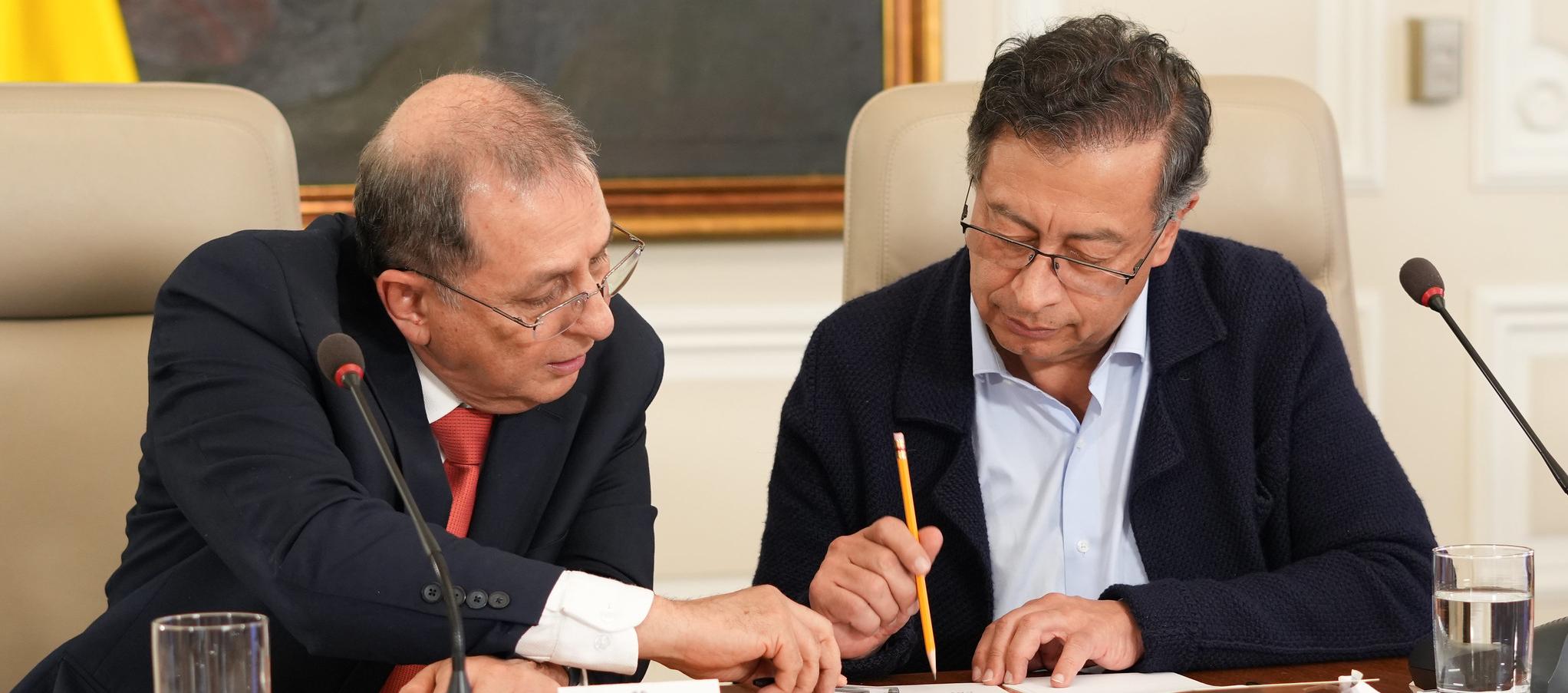 Jorge Rojas y Gustavo Petro.