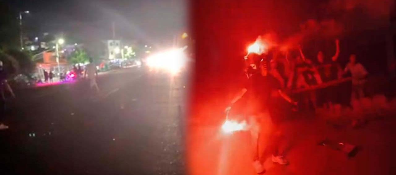 Imágenes del enfrentamiento y la llegada al estadio Sierra Nevada.